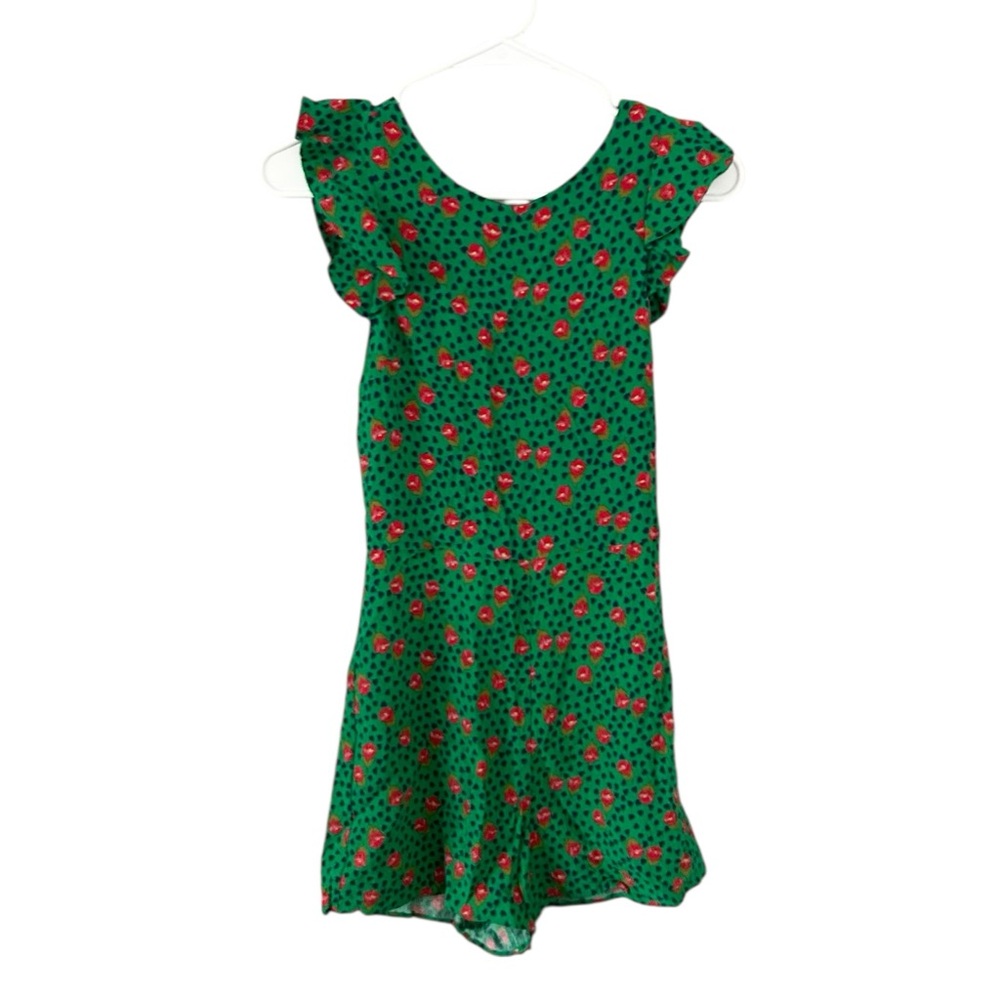 Zara Green Floral Flowy Romper